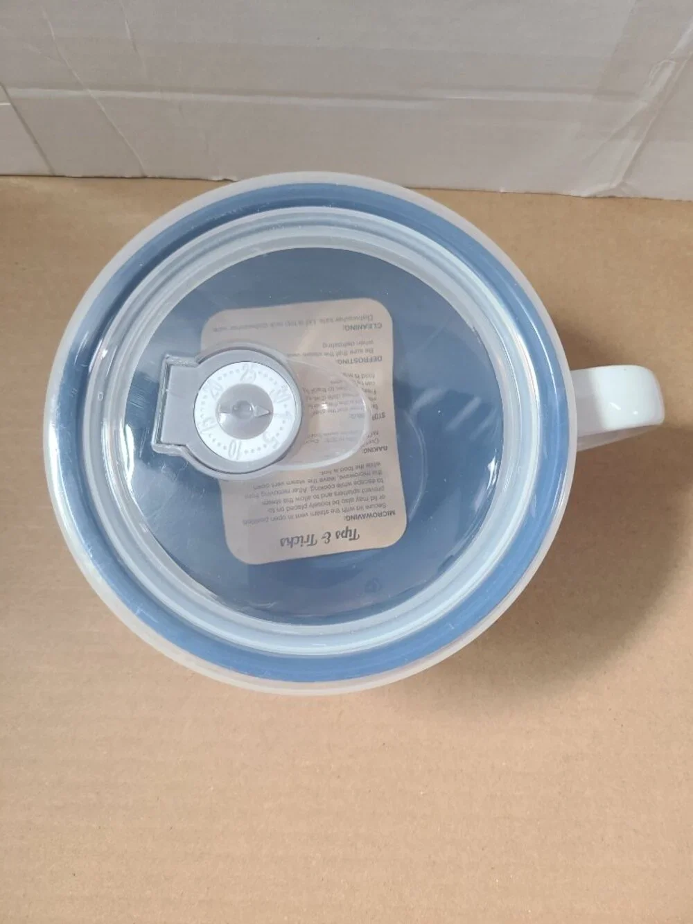 Pier 1 Mug Cake Cup Hot Chocolate Mug Large with Steamer Lid